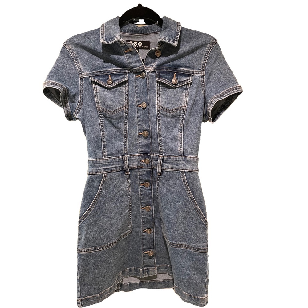Denim Mini Dress by Rewash
